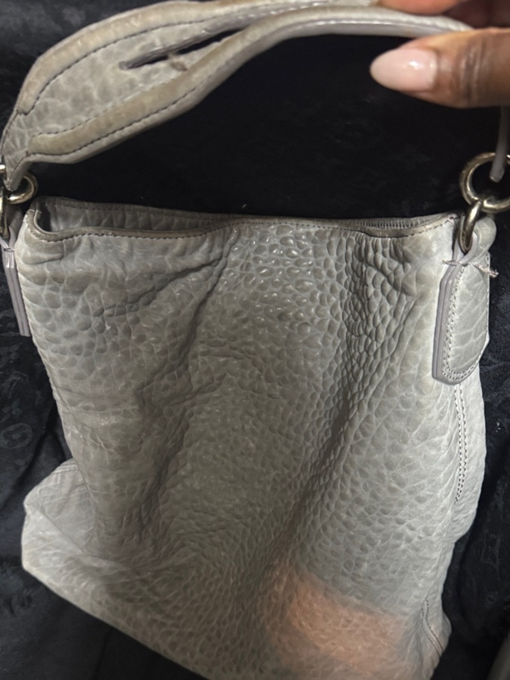 Alexander Wang Pebbled Leather Shoulder Hobo in Light Gray - Picture 4 of 6